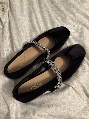 🖤Black Velvet Flats
